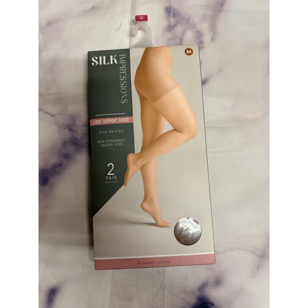 Silk Impressions 20 Denier Sheer Tights and Control Top Pantyhose for Women